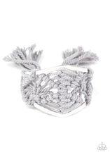 Load image into Gallery viewer, Macrame Mode - Silver (Gray Macrame&#39;)Bracelet
