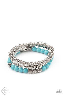 Trail Mix Mecca - Blue (Turquoise) Bracelet freeshipping - JewLz4u Gemstone Gallery