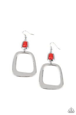 Material Girl Mod - Red Earring freeshipping - JewLz4u Gemstone Gallery