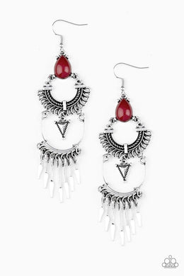 Progressively Pioneer - Red Earring freeshipping - JewLz4u Gemstone Gallery