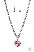 Load image into Gallery viewer, Flirtatiously Flashy - Multi (Oil Spill Heart) Necklace
