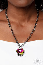 Load image into Gallery viewer, Flirtatiously Flashy - Multi (Oil Spill Heart) Necklace
