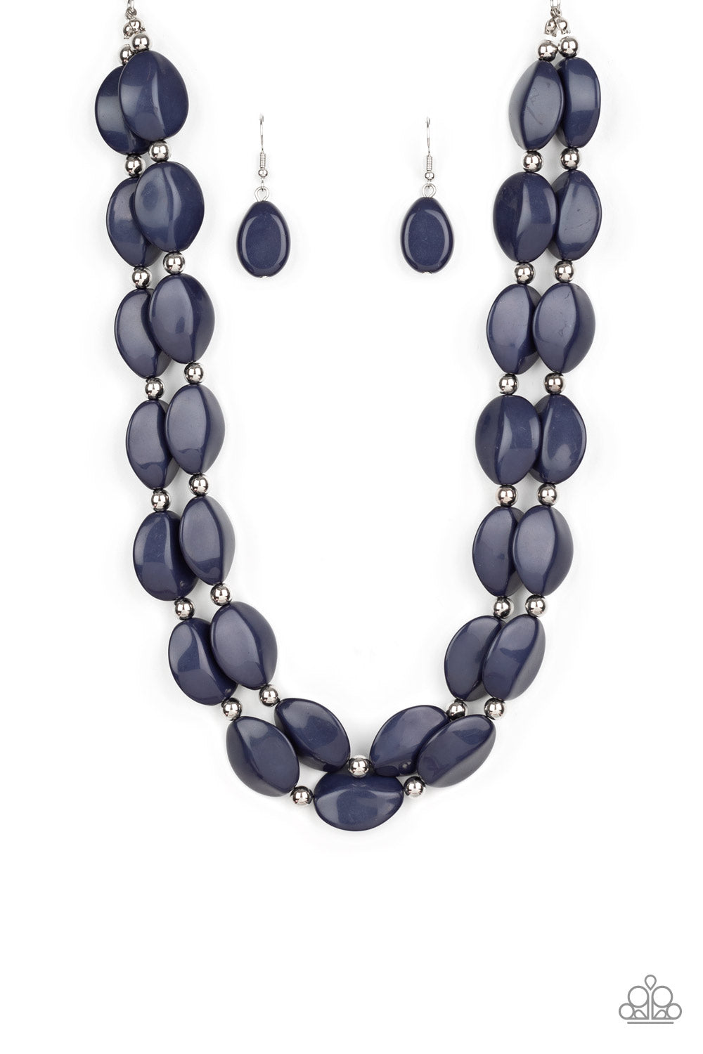 Two-Story Stunner Blue Necklace freeshipping - JewLz4u Gemstone Gallery