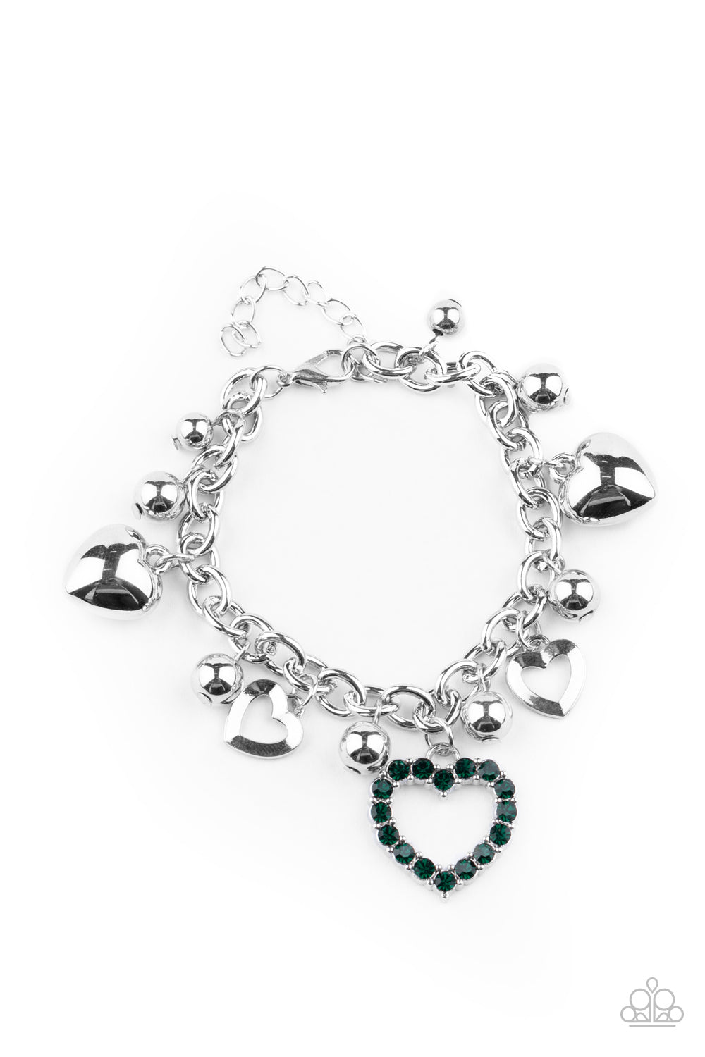 Beautifully Big-Hearted Green Bracelet freeshipping - JewLz4u Gemstone Gallery