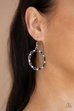 Load image into Gallery viewer, Crystal Circlets - Blue Earring freeshipping - JewLz4u Gemstone Gallery
