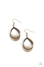 Load image into Gallery viewer, STIRRUP Some Trouble - Brass Earring freeshipping - JewLz4u Gemstone Gallery

