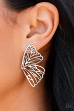 Load image into Gallery viewer, Butterfly Frills - Silver Post Earring freeshipping - JewLz4u Gemstone Gallery
