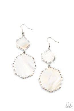 Vacation Glow - White Earring freeshipping - JewLz4u Gemstone Gallery