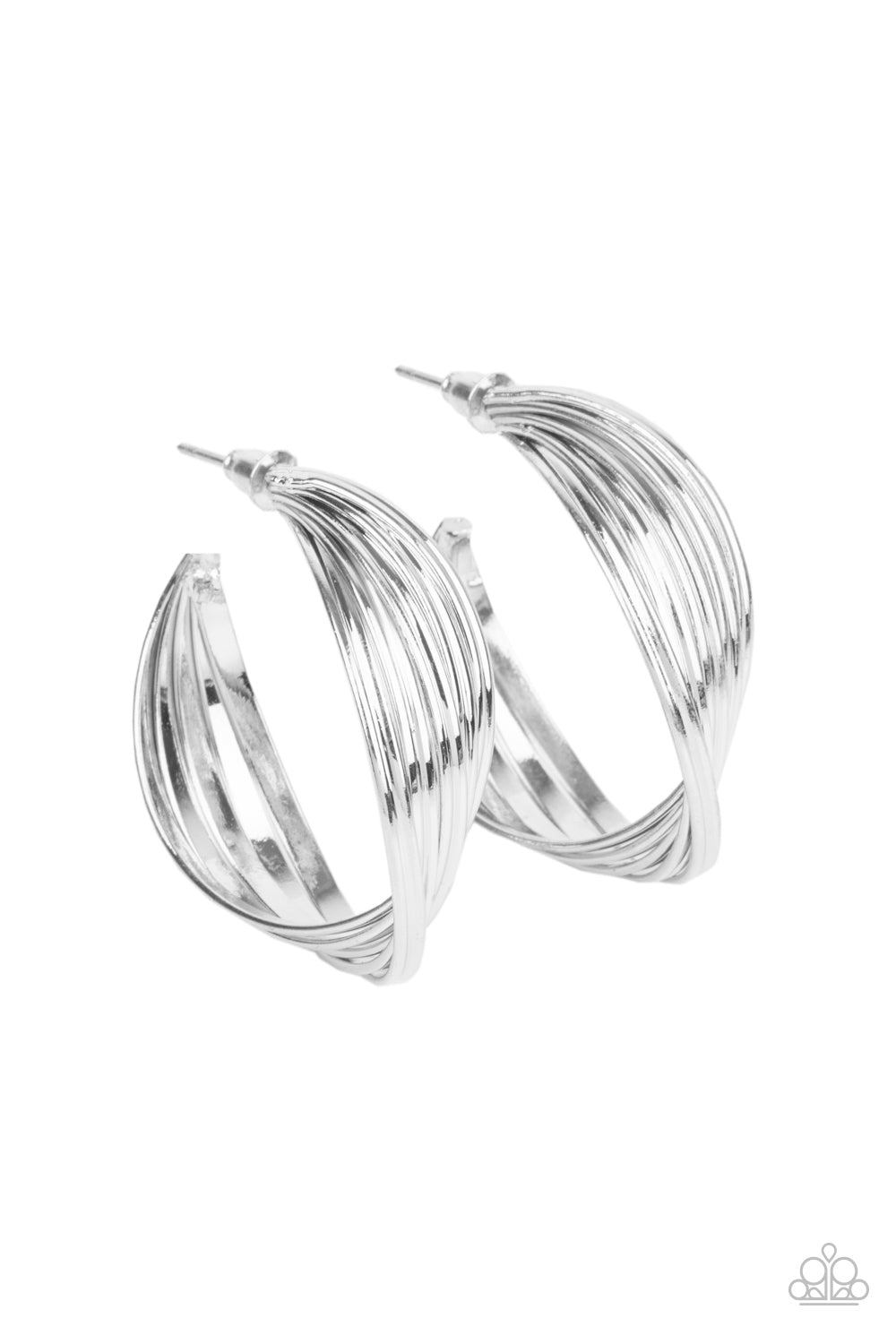 Curves In All The Right Places - Silver Hoop Earring freeshipping - JewLz4u Gemstone Gallery