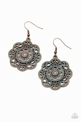 Western Mandalas - Copper Earring freeshipping - JewLz4u Gemstone Gallery