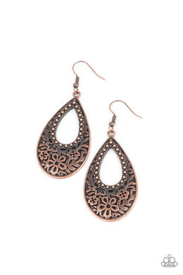 Organically Opulent - Copper Earring freeshipping - JewLz4u Gemstone Gallery