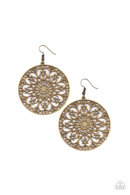 Make A MANDALA Out Of You - Brass Earring freeshipping - JewLz4u Gemstone Gallery