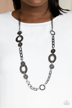 Load image into Gallery viewer, Mechanically Metro - Black (Gunmetal) Necklace freeshipping - JewLz4u Gemstone Gallery

