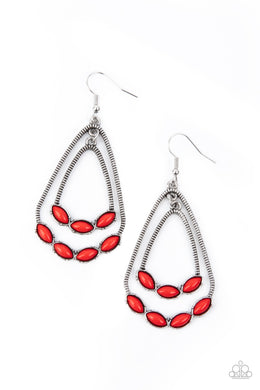 Summer Staycation - Red Earring freeshipping - JewLz4u Gemstone Gallery