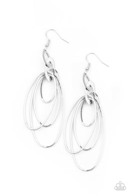 OVAL The Moon - Silver Earring freeshipping - JewLz4u Gemstone Gallery