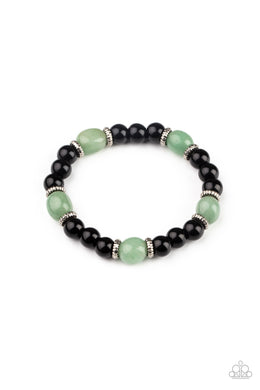 Unity - Green and Black Stone Beads Bracelet freeshipping - JewLz4u Gemstone Gallery