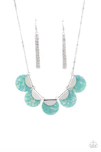 Load image into Gallery viewer, Mermaid Oasis - Blue (Shell-Like Iridescence) Necklace
