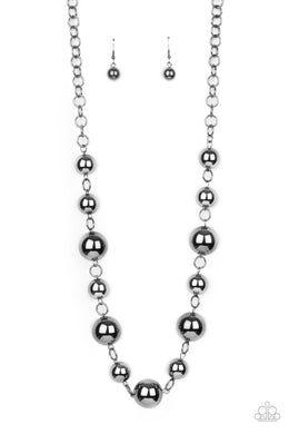 Commanding Composure - Black Necklace freeshipping - JewLz4u Gemstone Gallery