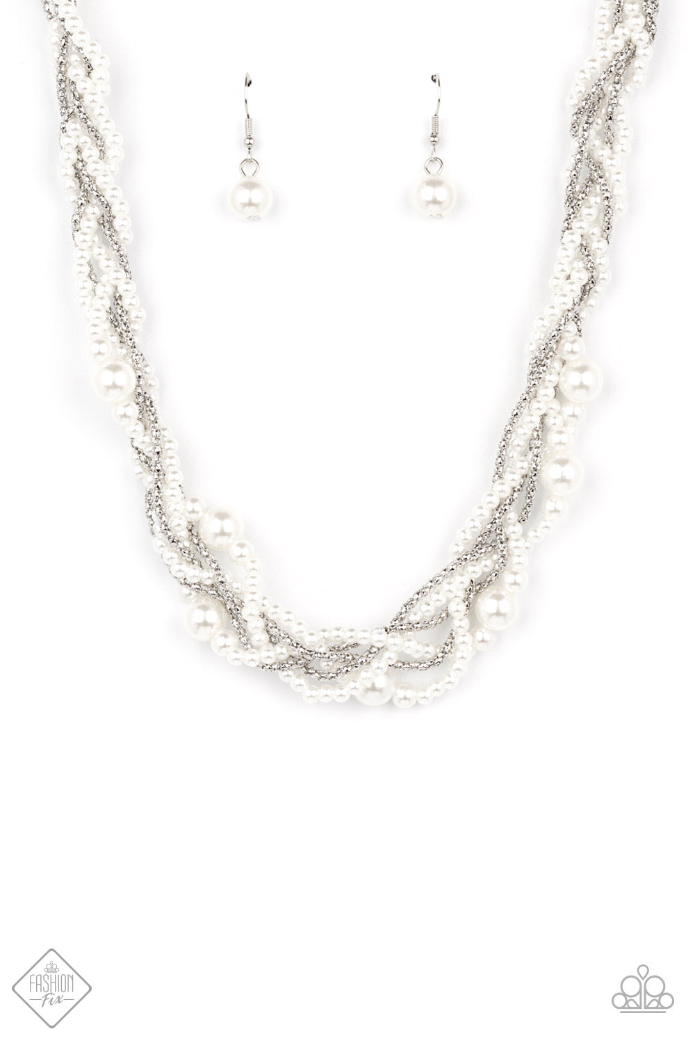 Royal Reminiscence - White (Pearl) Necklace (FFA-0321) freeshipping - JewLz4u Gemstone Gallery