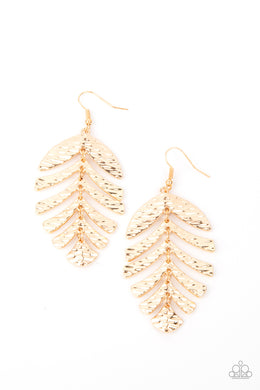 Palm Lagoon - Gold Earring freeshipping - JewLz4u Gemstone Gallery