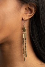 Load image into Gallery viewer, Defined Dazzle - Brass Earring freeshipping - JewLz4u Gemstone Gallery
