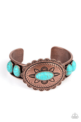 Canyon Heirloom - Copper (Turquoise Stone) Bracelet freeshipping - JewLz4u Gemstone Gallery