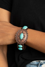 Load image into Gallery viewer, Canyon Heirloom - Copper (Turquoise Stone) Bracelet freeshipping - JewLz4u Gemstone Gallery
