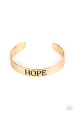 Load image into Gallery viewer, Hope Makes The World Go Round - Gold Bracelet freeshipping - JewLz4u Gemstone Gallery
