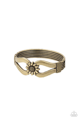 Let A Hundred SUNFLOWERS Bloom - Brass Bracelet freeshipping - JewLz4u Gemstone Gallery