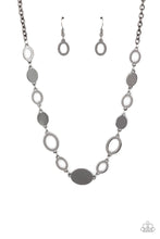 Load image into Gallery viewer, Working OVAL-time - Black (Gunmetal) Necklace freeshipping - JewLz4u Gemstone Gallery
