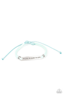 To Live, To Learn, To Love - Blue Urban Bracelet freeshipping - JewLz4u Gemstone Gallery
