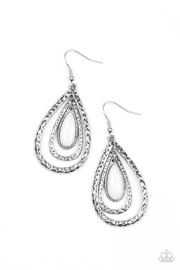 Teardrop Torrent - White Earring freeshipping - JewLz4u Gemstone Gallery