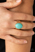 Load image into Gallery viewer, Divine Deserts - Gold (Turquoise) Ring freeshipping - JewLz4u Gemstone Gallery
