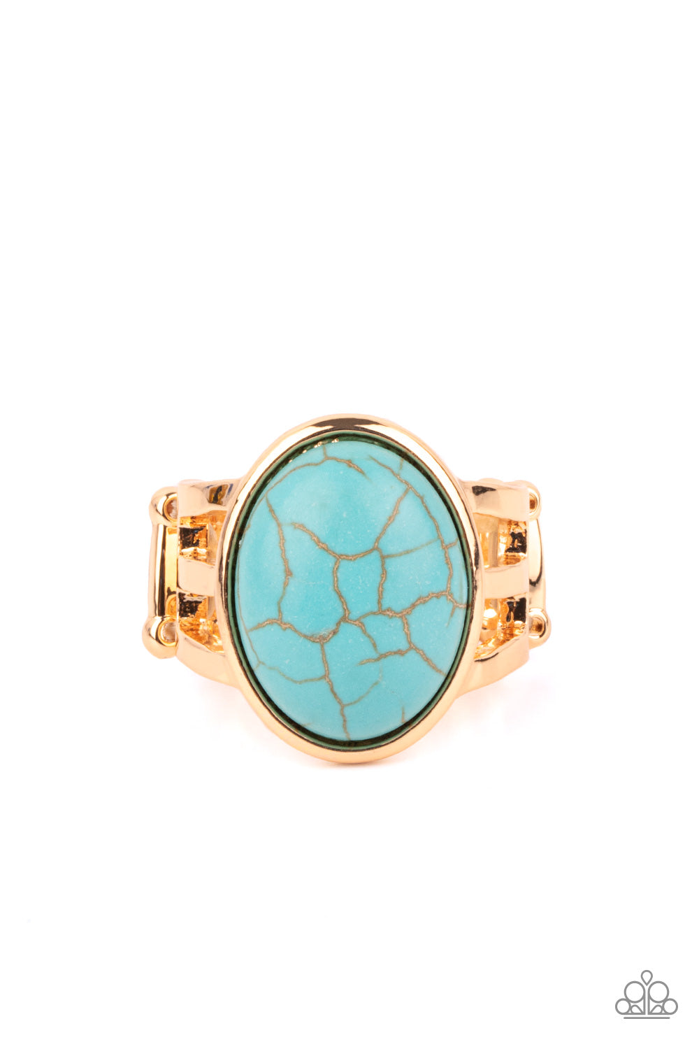 Divine Deserts - Gold (Turquoise) Ring freeshipping - JewLz4u Gemstone Gallery