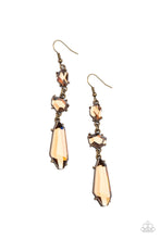 Load image into Gallery viewer, Sophisticated Smolder - Brass (Topaz) Earring freeshipping - JewLz4u Gemstone Gallery
