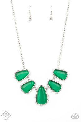 Newport Princess - Green Necklace (GM-0321) freeshipping - JewLz4u Gemstone Gallery