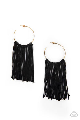 Flauntable Fringe - Gold Hoop Earring freeshipping - JewLz4u Gemstone Gallery