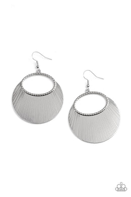 Fan Girl Glam - Silver Earring freeshipping - JewLz4u Gemstone Gallery