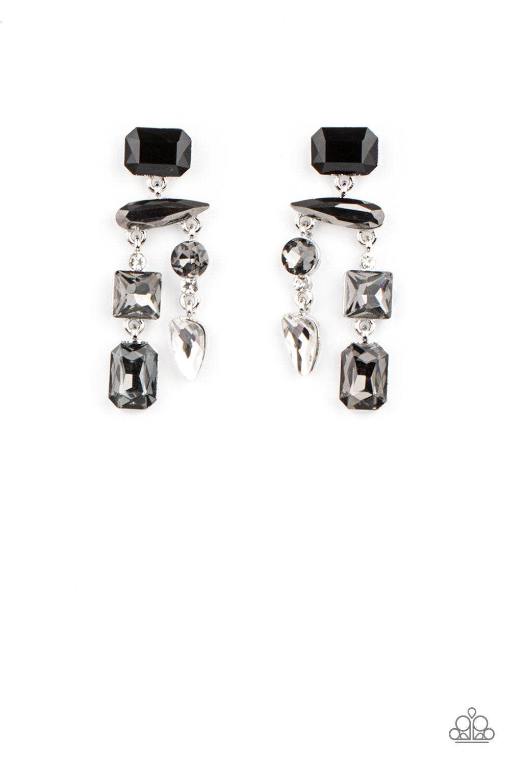 Hazard Pay - Silver (Smoky) Post Earring freeshipping - JewLz4u Gemstone Gallery