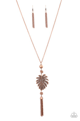 Palm Promenade - Copper (Palm Leaf) Necklace freeshipping - JewLz4u Gemstone Gallery