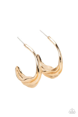 Modern Meltdown - Gold Earring freeshipping - JewLz4u Gemstone Gallery