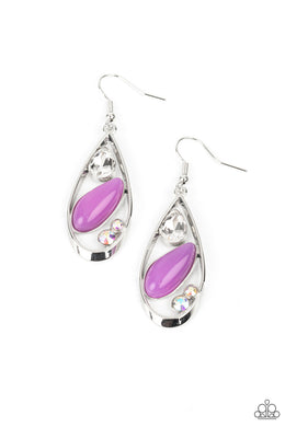 Harmonious Harbors - Purple Earring freeshipping - JewLz4u Gemstone Gallery