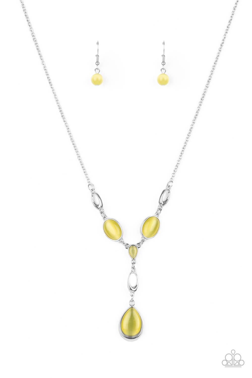 Ritzy Refinement - Yellow (Cat's Eye) Necklace