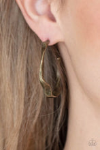 Load image into Gallery viewer, Coveted Curves - Brass Earring
