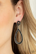 Load image into Gallery viewer, Regal Revival - Black (Rhinestone) Earring
