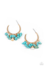 Load image into Gallery viewer, Gorgeously Grounding - Gold (Turquoise) Earring freeshipping - JewLz4u Gemstone Gallery
