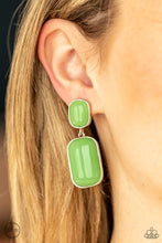 Load image into Gallery viewer, Meet Me At The Plaza - Green Clip-On Earring freeshipping - JewLz4u Gemstone Gallery
