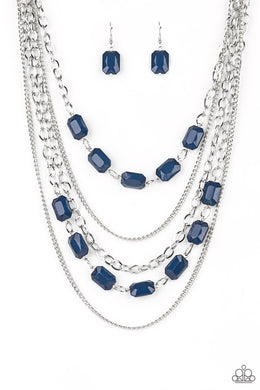 Standout Strands - Blue Necklace freeshipping - JewLz4u Gemstone Gallery