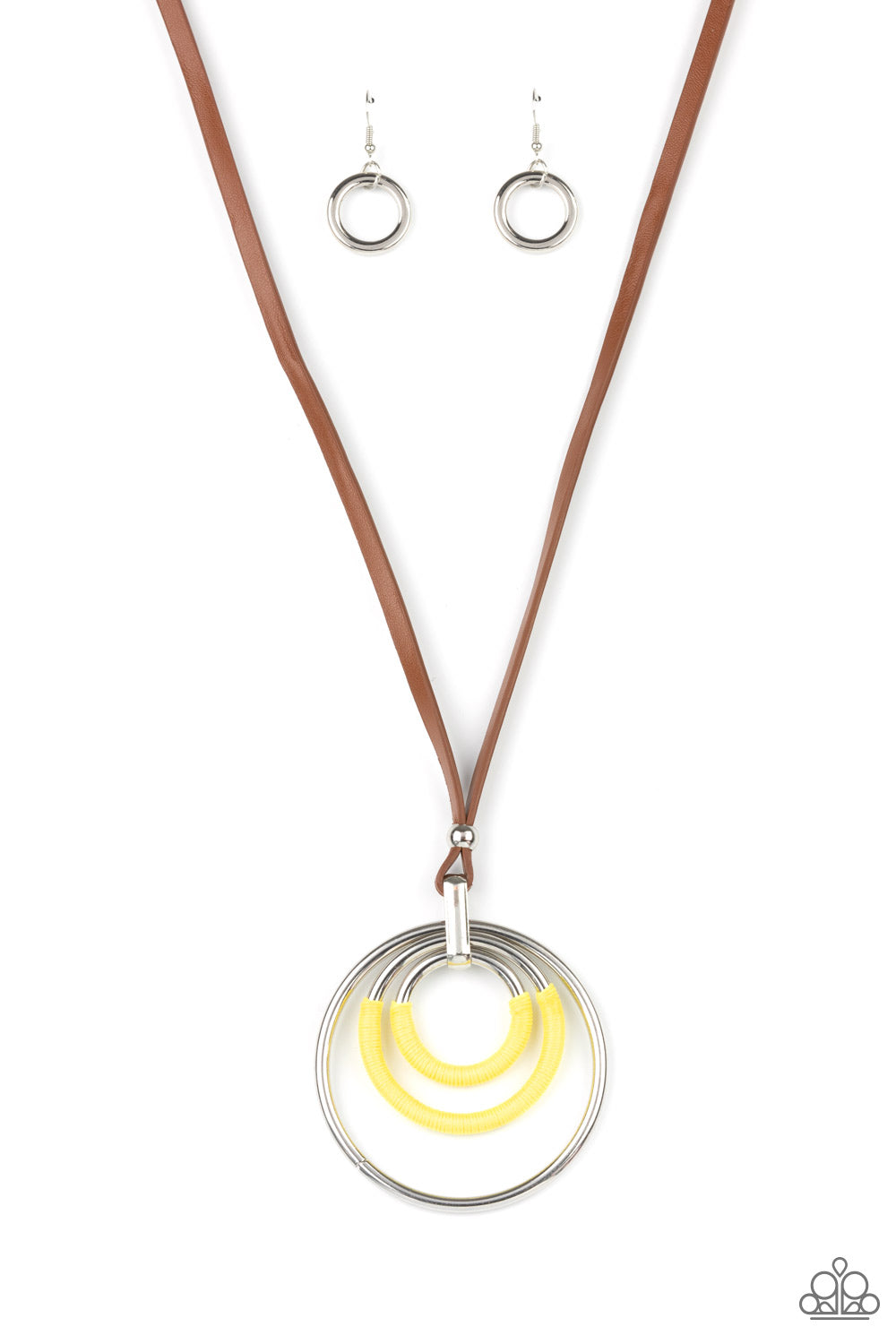 Hypnotic Happenings - Yellow Necklace freeshipping - JewLz4u Gemstone Gallery