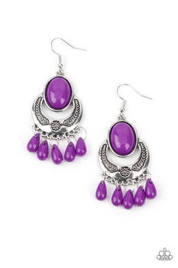 Prairie Flirt - Purple Earring freeshipping - JewLz4u Gemstone Gallery